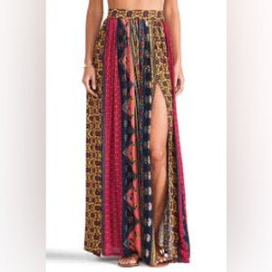 Novella Royale Strange Melody Maxi Skirt Bohemian Boho Floral Patchwork Colorful